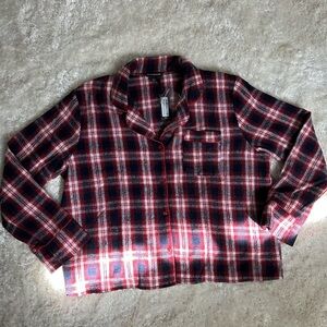 Plaid Button-Up Shirt